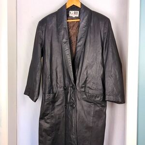 VINTAGE G-III Leather Fashions Women's Long Trench Coat Size Medium